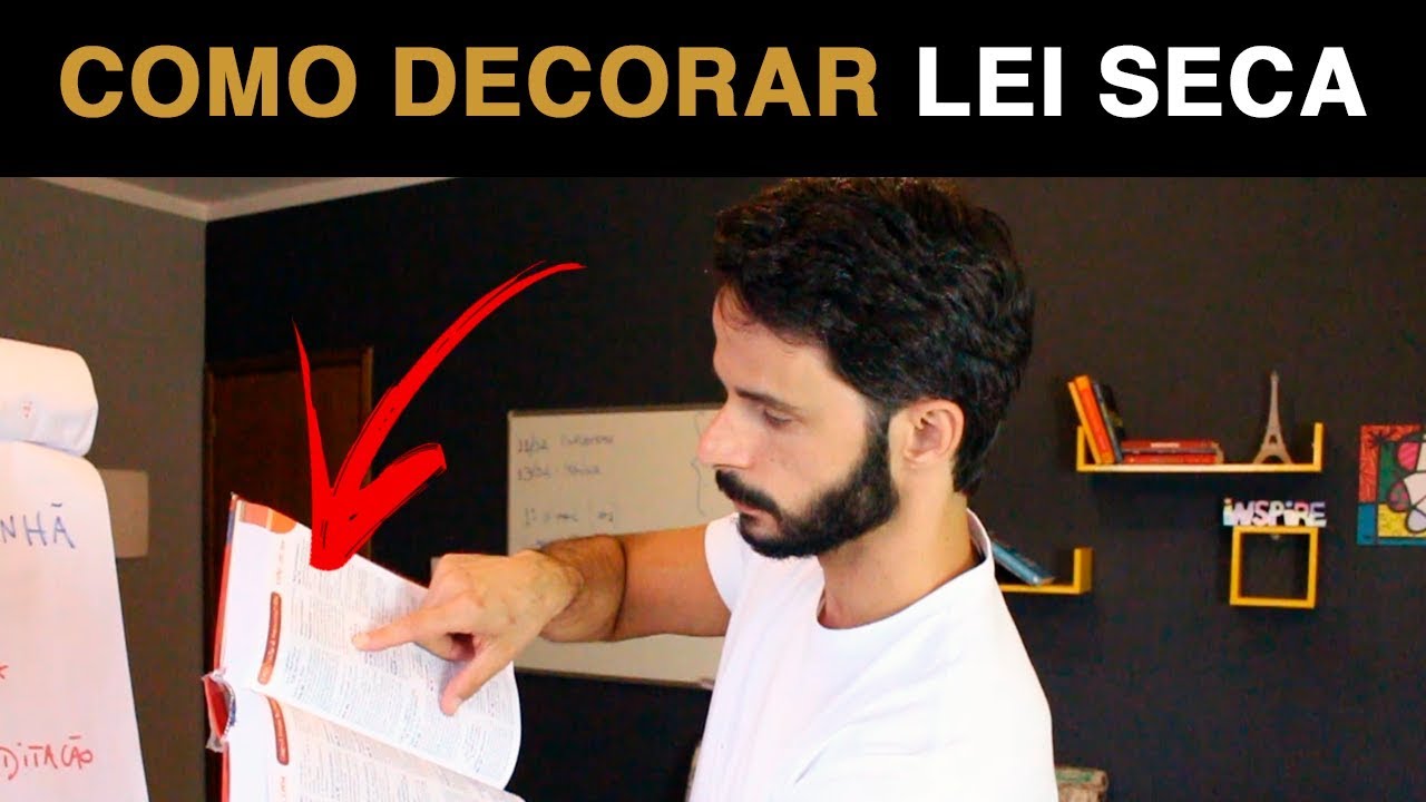 3 Passos simples de Como Estudar lei seca - Método Comprovado