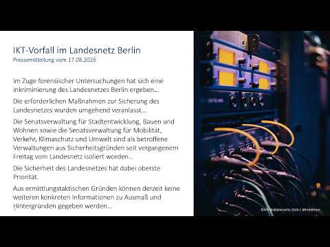 MRMCD2026 - Warum Berlin gehackt wurde und wie desolat gehandelt wird Video-Thumbnail von YouTube