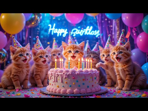 Cats Sing HAPPY Birthday to You 🎂🐱| Happy Birthday Song