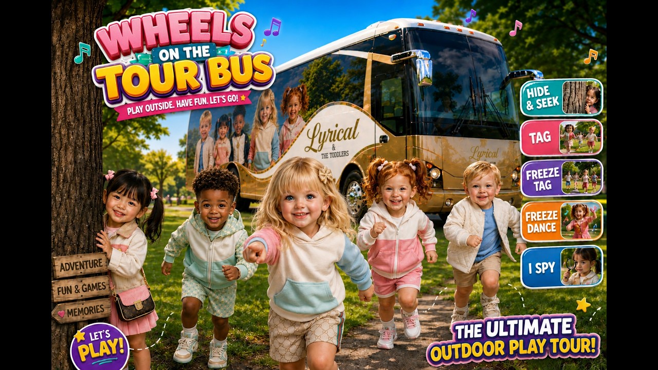 Wheels on the Tour Bus | Hide & Seek, Freeze Dance & Tag! | Lyrical & The Toddlers
