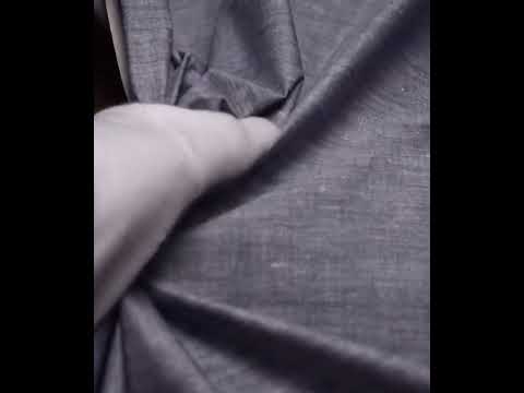 Plain Grey Khadi Cotton 62 GSM Handwoven Fabric — video