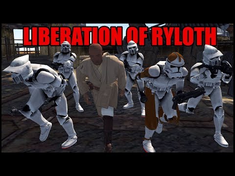 Mace Windu Fights his Way Through the City! - Men of War: Clone Wars Recreated