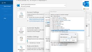 You MUST Activate this Feature on your Outlook | A Chance to Cancel Sent Emails–Delay Email Delivery