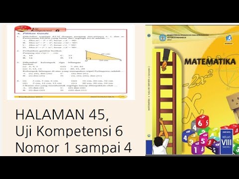 uji kompetensi 6 hal. 45 nomor 1-4 ,matematika kelas 8 semester 2, pythagoras @sari bintang kelas