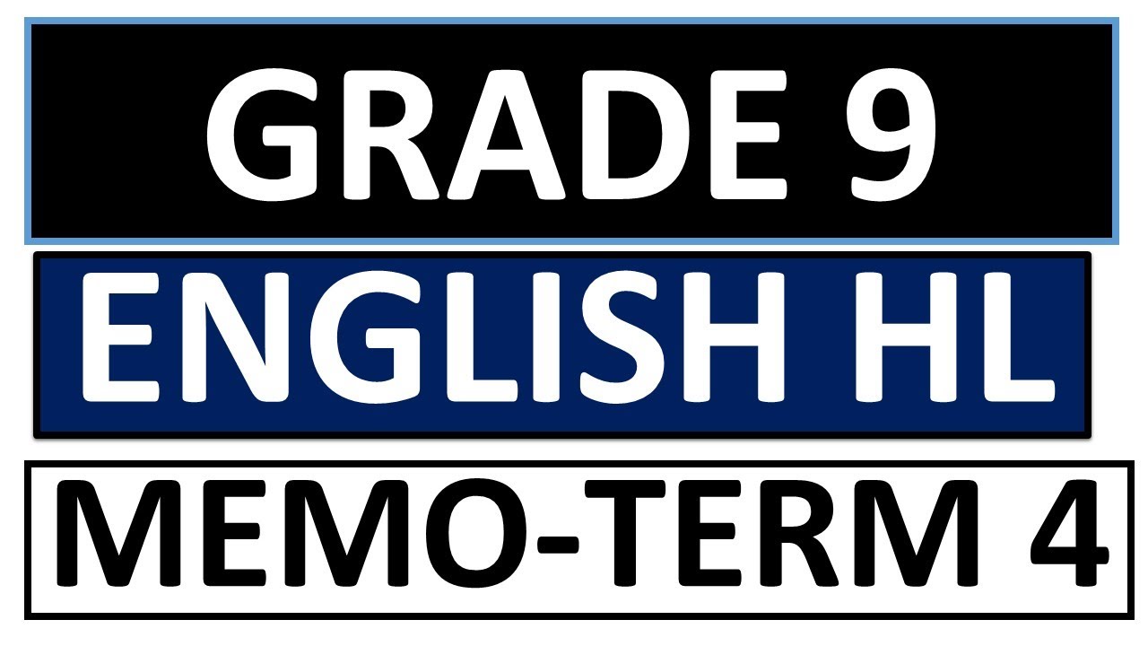 MEMO GRADE 9 ENGLISH HL MEMO TERM 4 THUNDEREDUC GRADE 9ENGLISH HOME LANGUAGE 2025 MEMO TERM 4 ENGLIS