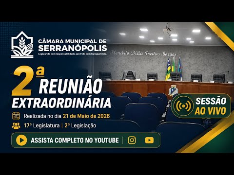 2ª Sessão Extraordinária de 2026 – Câmara Municipal de Serranópolis GO