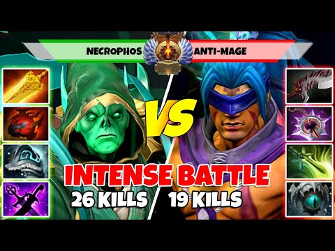 NECROPHOS (Mid) vs ANTI-MAGE (Carry) - Epic Battle Of Immortal Rank Dota 2 Players - Z Dota 2
