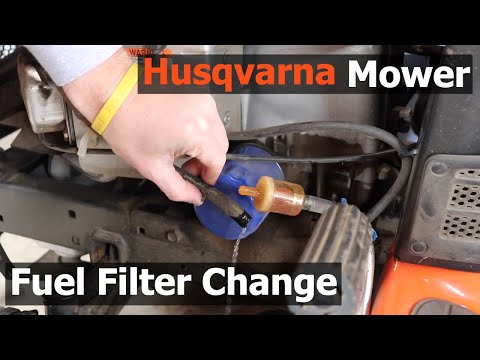 Husqvarna Riding Lawn Mower Fuel Filter Change - How to Replace the Fuel Filter on Your Lawn Tractor