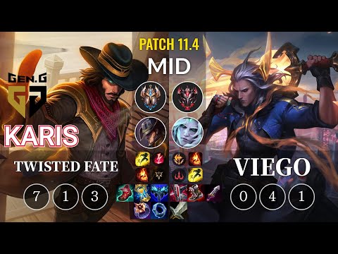 GEN Karis Twisted Fate vs Viego Mid - KR Patch 11.4