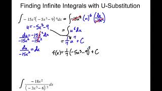 Finding Integrals with U-Substitution