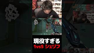 【1vs5】現役すぎるシェリフ【VALORANT】【mittiii/みっちー切り抜き】#Shorts