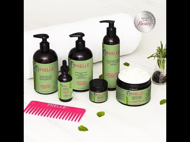 شامبو تقوية الشعر بخلاصة إكليل الجبل والنعناع مع البيوتين من ميل اورجانيكس 355 مل