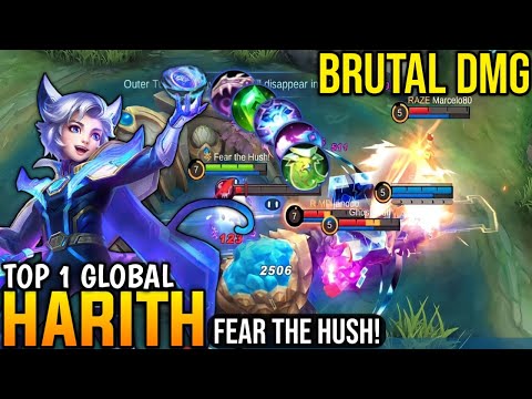 Brutal Damage! Super Jungle Harith Gameplay! [Top Global Harith] By Fear the Hush! - Mobile legends