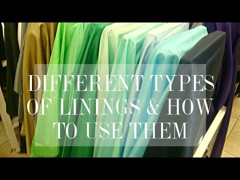 Types of Lining Fabrics and How to Use Them
