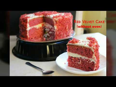 No oven Red Velvet cake ഓവനില്ലാതെ  റെഡ് വെൽവെറ്റ് കേക്ക് എങ്ങനെയുണ്ടാക്കാം Video