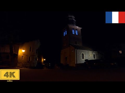 Yvoire, France | Winter 2022 (Night walk)【4K】"most beautiful villages of France"