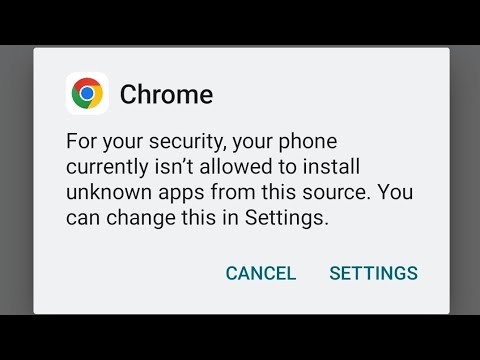 for your security your phone is not allowed to install unknown apps from this source