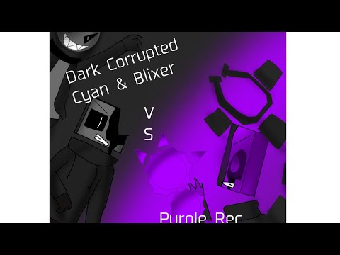 Dark Corrupted Cyan & Blixer VS  Purple Rec Speedpaint // Rushed