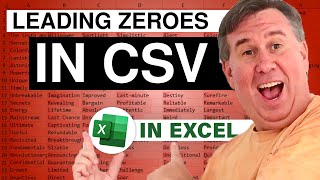 Excel - Retain Leading Zeros in CSV Files: Issue with ZIP Codes & Social Security - Episode 481