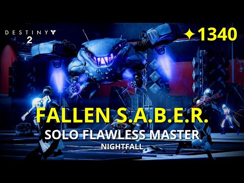 Fallen S.A.B.E.R. - Solo Flawless 1340 Master Nightfall | Destiny 2 (PS5)