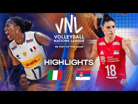 Italy 🇮🇹 vs. Serbia 🇷🇸 - Highlights | Week 3 | Women's VNL 2025