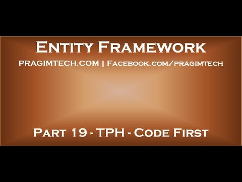 Part 19 Table Per Hierarchy TPH inheritance in entity framework with code first