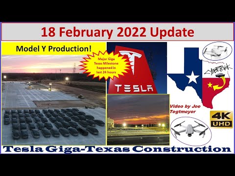 Tesla Gigafactory Texas 18 February 2022 Cyber Truck & Model Y Factory Construction Update (07:15AM)