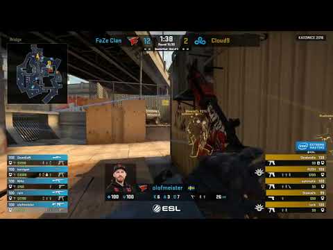 EZ NiKo ace Cloud9 vs FaZe - Quarterfinal - IEM World Championship Katowice 2018