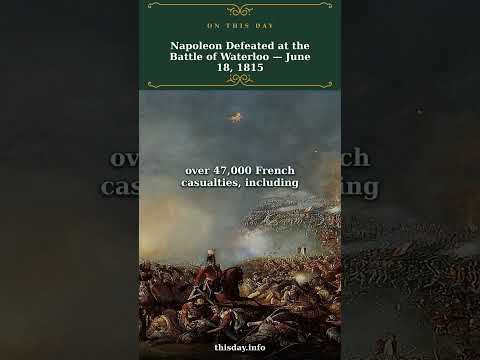 Napoleon Defeated at the Battle of Waterloo — June 1...