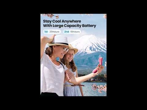 Kidder Handheld Rechargeable Hand Fan With Power Bank (Red)