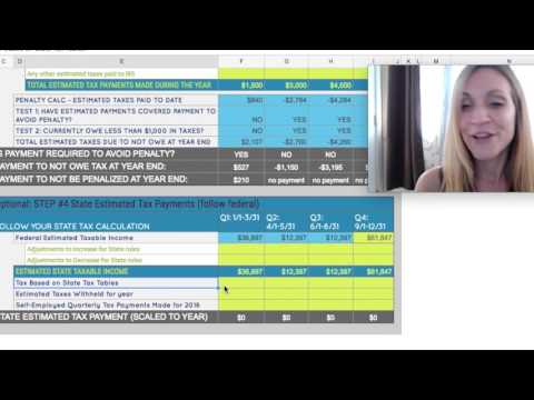 Quarterly Tax Estimate Step #4 (Optional State Taxes) [WORKSHEET #2: V5]