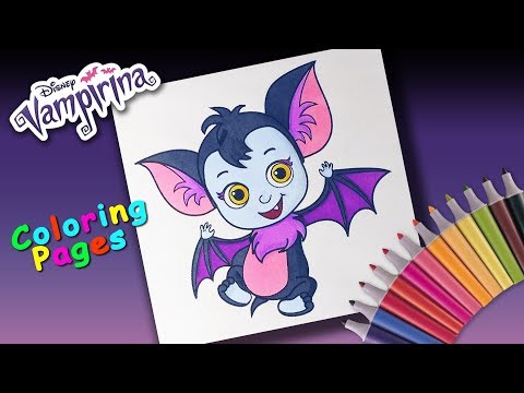 Vampirina Baby Bat Coloring Page  Baby Nosy Coloring Book, Disney coloring for kids Video