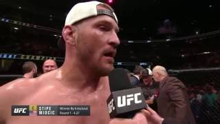 UFC 203: Stipe Miocic and Alistair Overeem Octagon Interview
