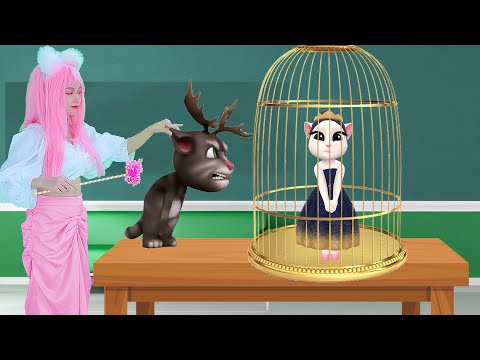 Imitate Angel Angela Rescue Princess Angela From Tomcat - Tom Cat Vs My Talking Angela In Real Life