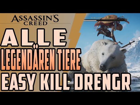 Assassins Creed Valhalla Guide - ALLE Legendären Tiere - Easy Kill - Drengr Meisterjäger Trophy