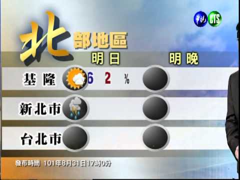 2012.08.31 華視晚間氣象 吳德榮主播