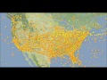 US Thanksgiving Airspace Timelapse 2013 