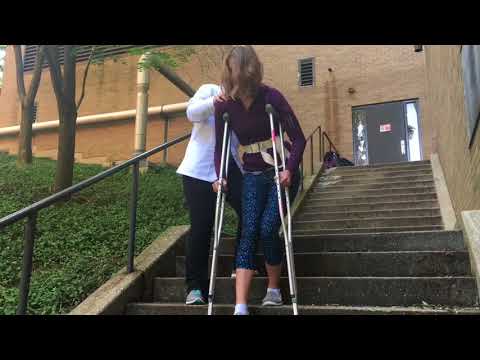 Skill 28  STAIRS  GAURD UP AND DOWN STAIRS AND CURBS WITH CRUTCHES%2C WALKER%2C AND CANE