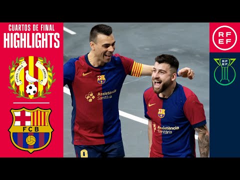 Resumen #CopadeEspañaFS  Industrias Santa Coloma 3-8 Barça | Cuartos