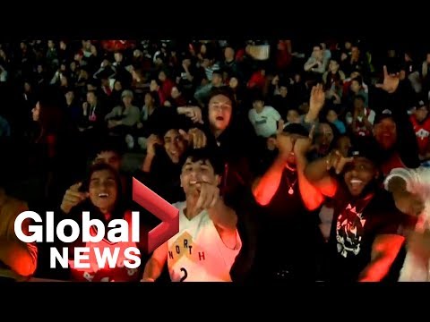 NBA Finals: 20,000 Raptors fans fill Mississauga’s Jurassic Park West