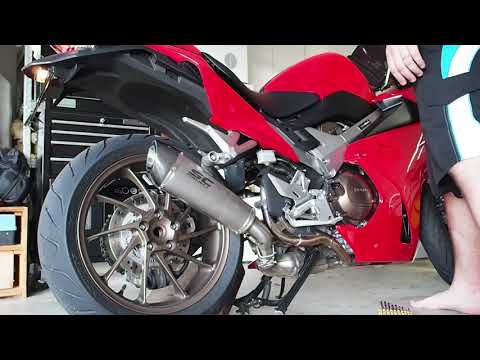 2015 Honda VFR800 SC Project Exhaust Comparison