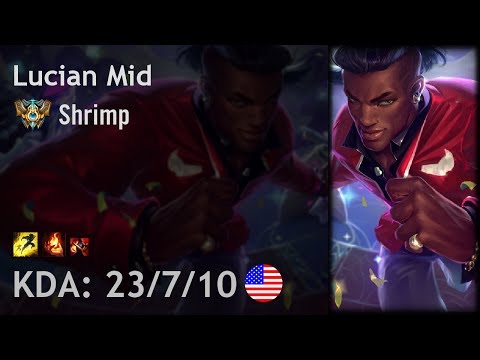 Lucian Mid vs Corki - Shrimp - NA Challenger Patch 7.13