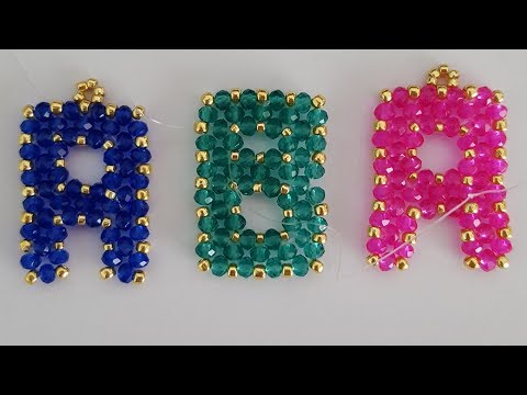 DIY TUTORIAL LETTERA B IN RIGHT ANGLE WEAVE RAW   IMPARIAMO L'ALFABETO