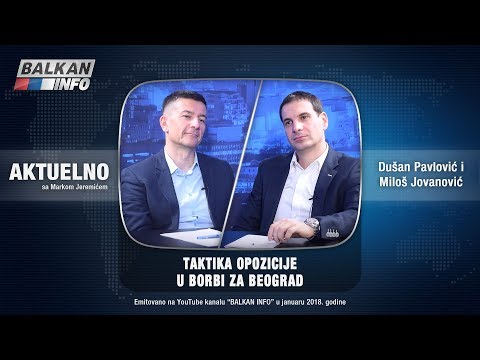 AKTUELNO: Taktika opozicije u borbi za Beograd - Dušan Pavlović i Miloš Jovanović (02.01.2018)