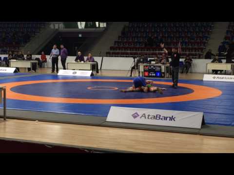 AWF CUP 2017 / 84 kg AZE: Cavid Sadiqov- BLR: Tsitou Raman bronze medal match juniors freestyle