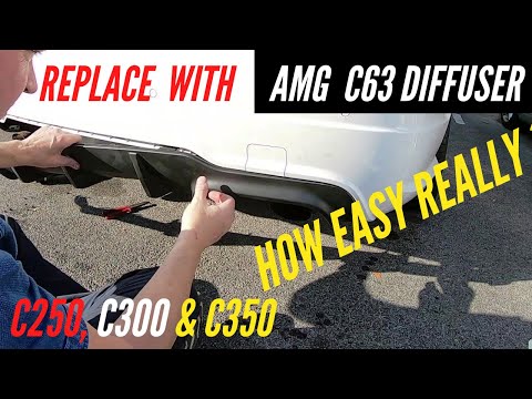 Fitting a Mercedes AMG Quad Pipe Rear Diffuser – W204 C-Class C250 C300 C350