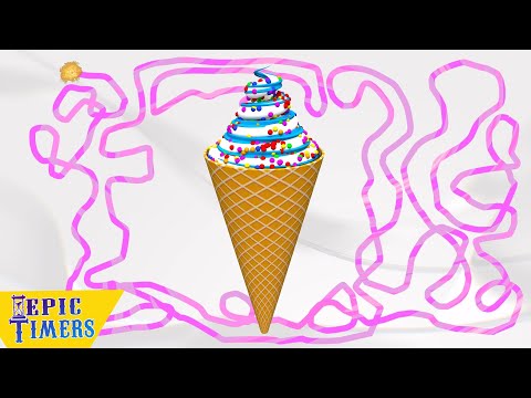 5 Minute Timer with Music and fun Ice cream timer bomb!