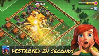 Capital Peak Destroyed In Seconds | Clash Of Clans | Clan Capital |