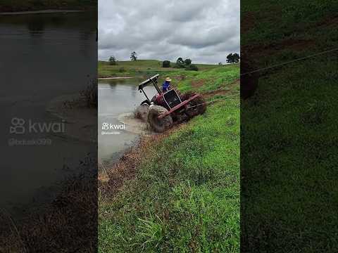 o trator se enfiou na barragem Veja isso