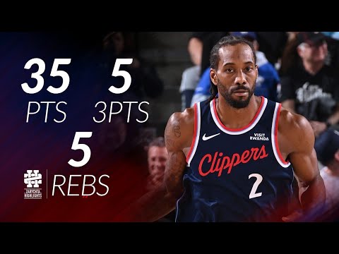 Kawhi Leonard 35 pts 5 threes 5 rebs vs Hornets 25/26 season